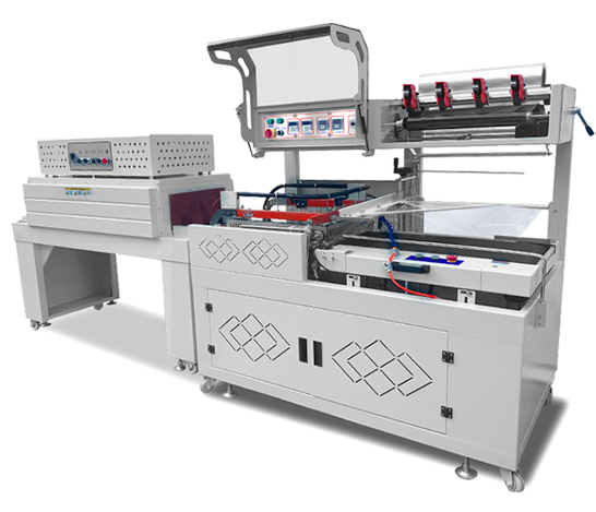 Heat shrink sealing and cutting packaging machine